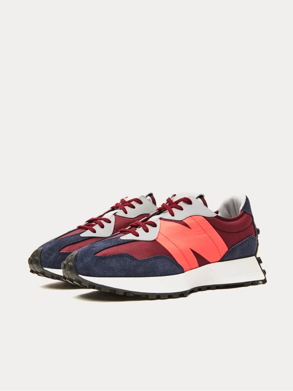 New balance x Figs 327 Burgundy / Hot Coral Low Top Sneakers size 10